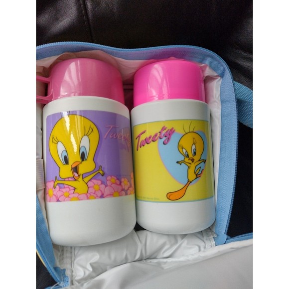 1997 Tweety Bird Thermos Lunch Bag Set Vintage NOS - Picture 2 of 9